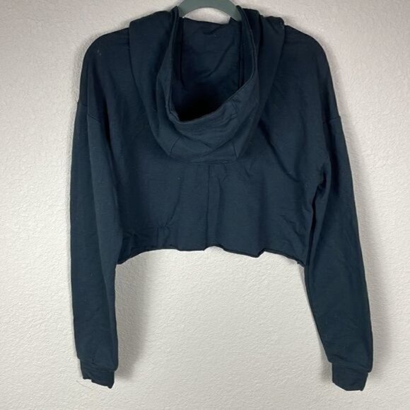 Gymshark Power Down Cropped Hoodie Sweatshirt Black Athletic Lounge Sz S - Picture 5 of 11